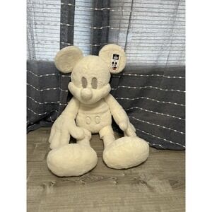 Disney Classic Mickey Mouse Jumbo Plush 40" Monochromatic Super Soft - White